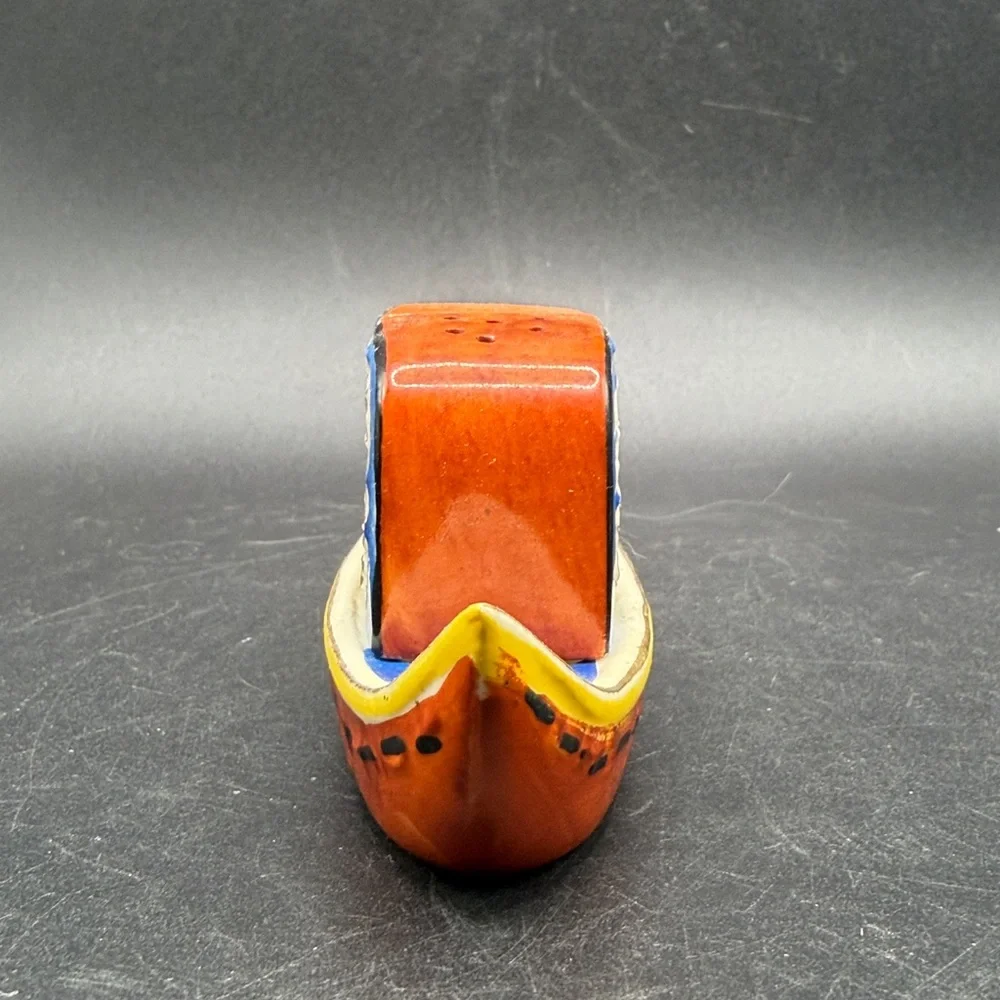 Meiko Vintage Hand Painted Ceramic Gondola Ship Boat Salt & Pepper Shaker, Japan